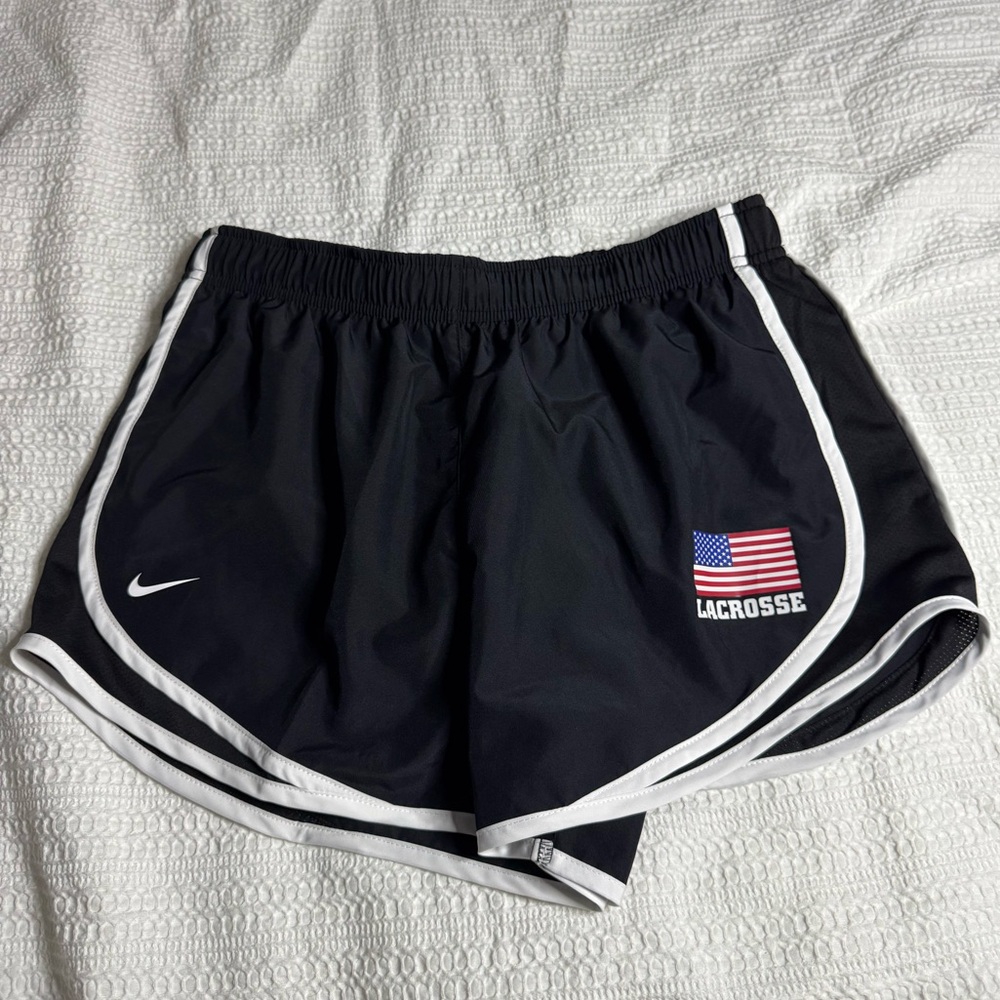Nike Women's Black Athletic Shorts with White Trim